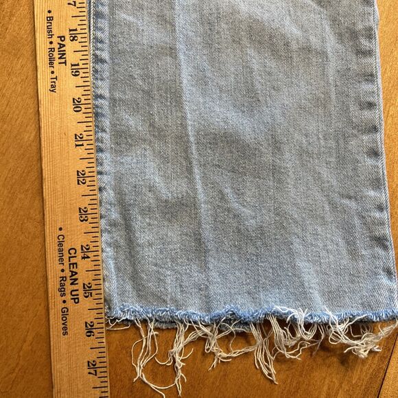 UNIVERSAL THREAD Jeans Womens 17 R Ankle Bootcut Light Wash Grunge Boho Frayed - Picture 11 of 12